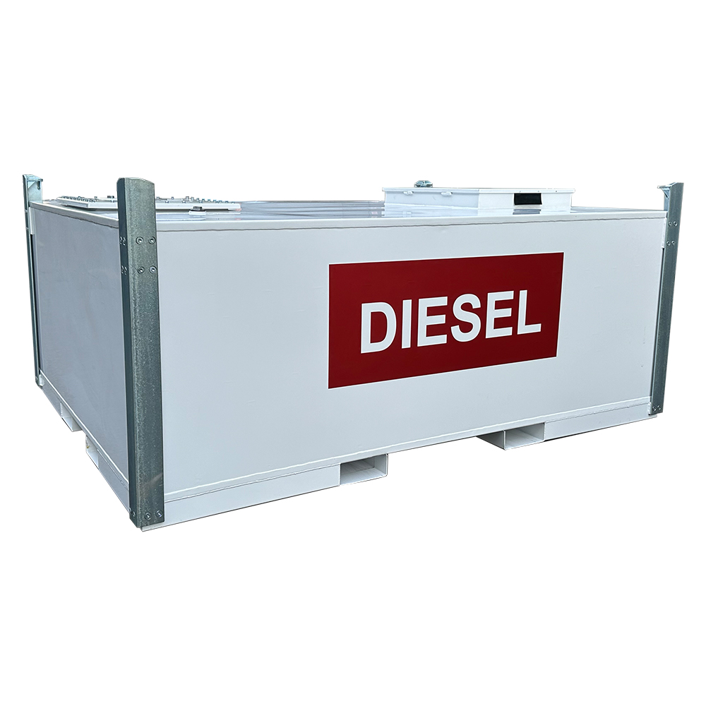 What is the purpose of the breather valve on a portable diesel tank