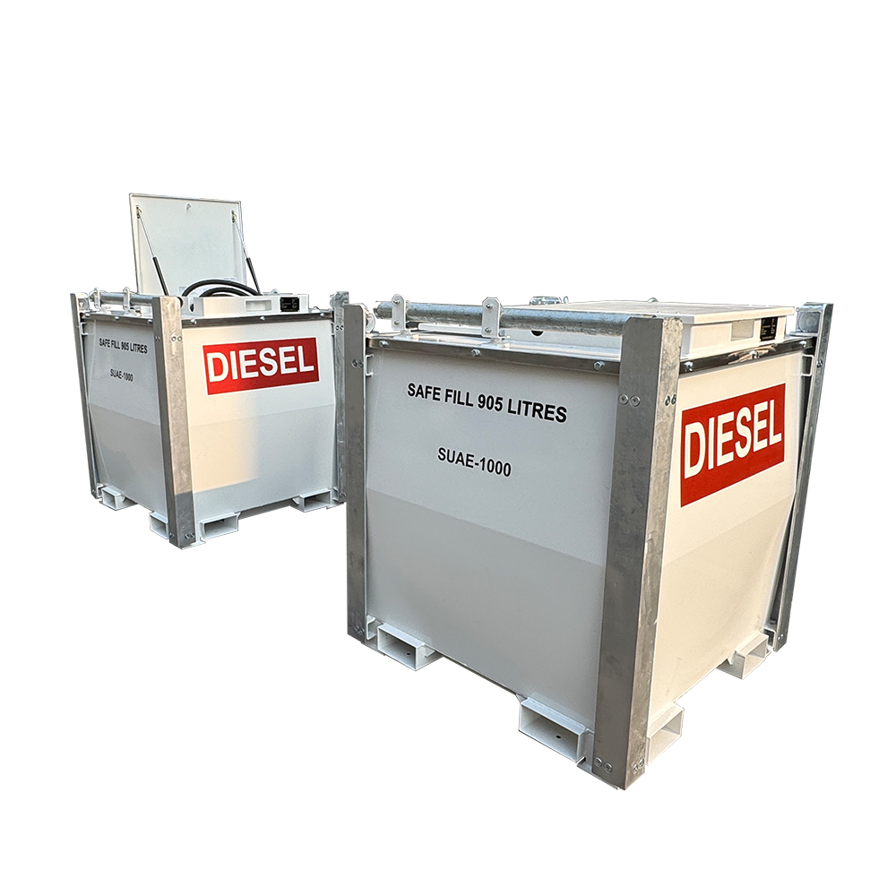 What are the requirements for the installation location of portable diesel storage tanks