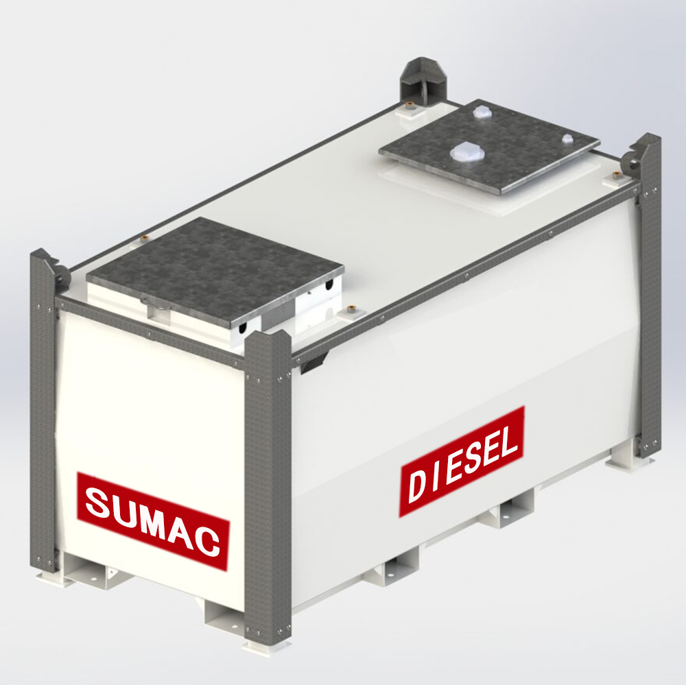 How is a portable diesel storage tank used in the agricultural field